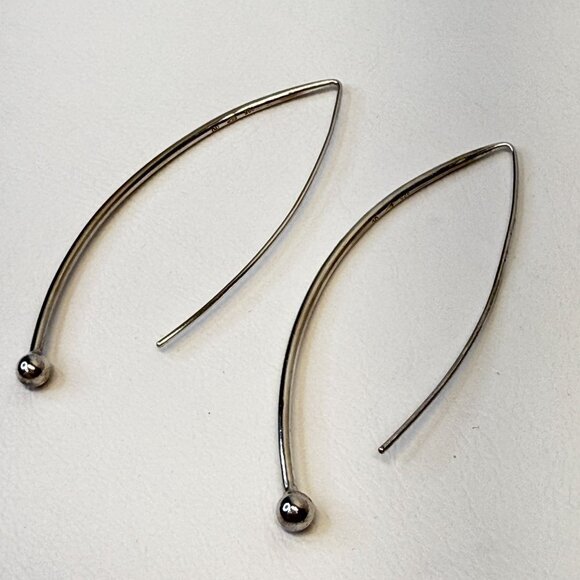 Silpada Sterling Silver Balancing Act Threader Earrings Signed #W1307 - Picture 2 of 7